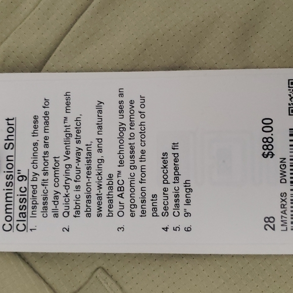 Commission short classic 9" * Ventlight #### - Picture 2 of 6